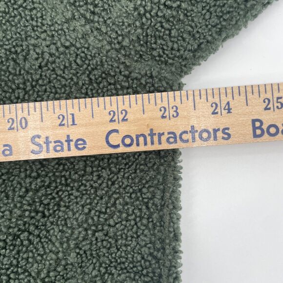 Victorias Secret PINK Jacket Medium Dark Green Sherpa Snap Buttons Pockets - Picture 9 of 11